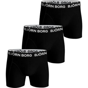 Björn Borg - Cotton Stretch - Boxershorts - 3-Pack - Zwart - Katoen