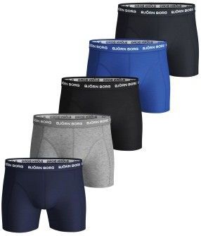 Bjorn Borg - Solid - Boxershorts - Zwart - 5-Pack - Kinder Onderbroeken Katoen