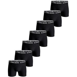 Björn Borg - Cotton Stretch - Boxershorts - 7-Pack - Zwart - Katoen