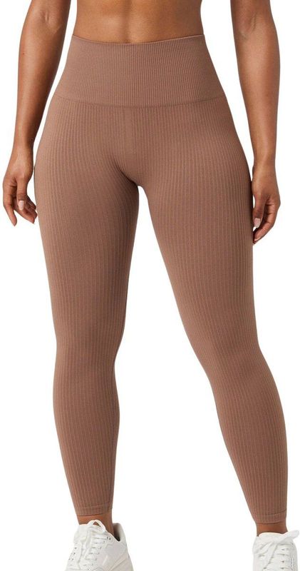 Björn Borg - Studio Seamless Ribbed Tights - Legging - Acorn - Gerecycled Polyamide