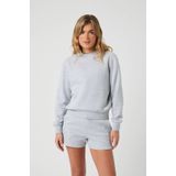 Björn Borg - Centre Sweatshirt - Damestrui - Light Grey Melange - Oversized Fit