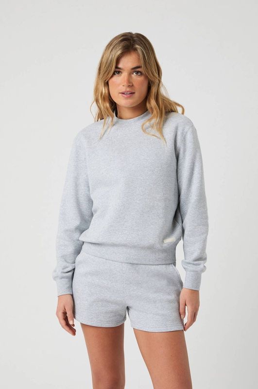 Björn Borg - Centre Sweatshirt - Damestrui - Light Grey Melange - Oversized Fit