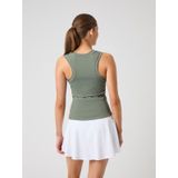 Björn Borg - Ace Pocket Ribbed Tank Top - Tennistop - Agave Green - Gerecycled Polyamide