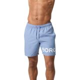 Borg Swim Shorts - Blauw - Gerecycled Polyester