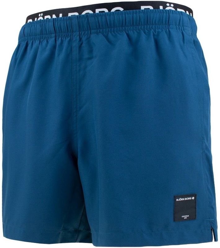 Björn Borg - Heren Double Waistband Zwemshort - Blauw