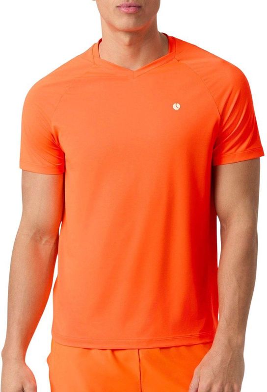 Björn Borg - Ace - Tennisshirt - Shocking Orange - 90% Gerecycled Polyester