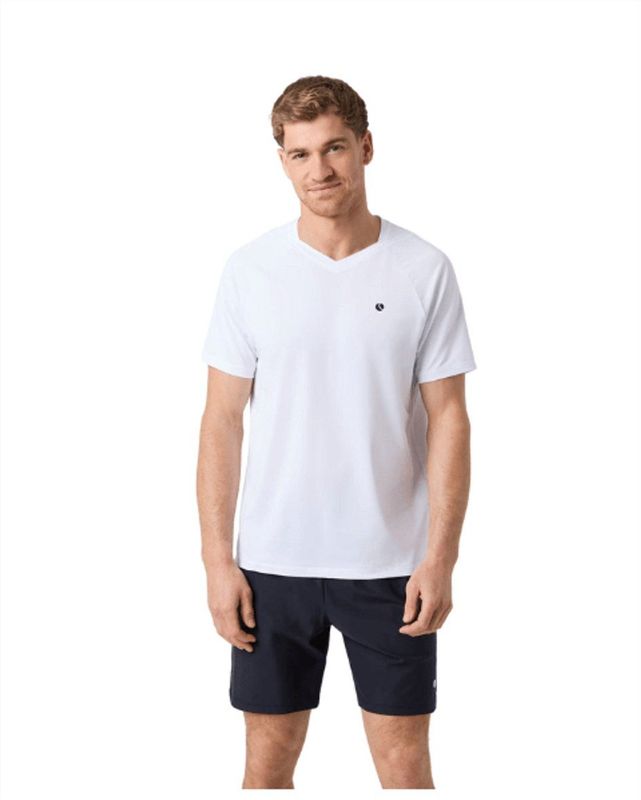 Björn Borg - Ace V-Neck T-Shirt - Tennisshirt - Brilliant White