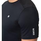 Björn Borg - Ace Mesh Panel - Tennisshirt - Zwart - Gerecycled Polyester