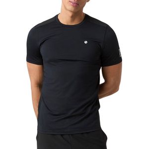 Björn Borg - Ace Mesh Panel - Tennisshirt - Zwart - Gerecycled Polyester