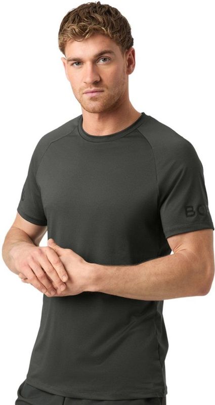 Björn Borg - Borg Mesh Panel - T-shirt - Donker Olijfgroen
