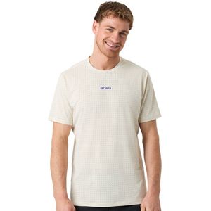 Björn Borg - Borg Geperforeerd Loopshirt - Off White - Sportshirt