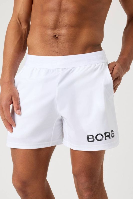 Björn Borg - Men Borg Short - Sportbroek - Brilliant White - Gerecycled Materiaal