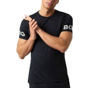 Björn Borg - Borg T-Shirt - Sportshirt - Zwart - Gerecycled Polyester