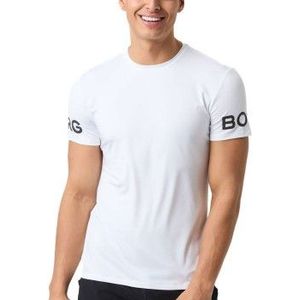 Björn Borg - Borg T-Shirt - Sportshirt - Brilliant White - Gerecycled Polyester