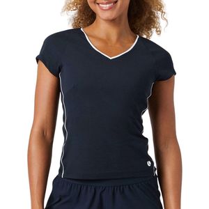 Tennisshirt Björn Borg Women Ace V-Neck T-Shirt Night Sky-L