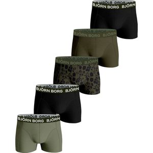 Björn Borg - Cotton Stretch - Boxershort - Groen/Zwart - 5 stuks