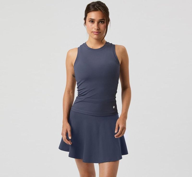 Björn Borg - Ace Pocket Ribbed Tank Top - Zwart - Gerecycled Polyamide Stretch