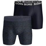 Bjorn Borg - Sports Microfiber Boxers - Navy Blauw - Set van 2