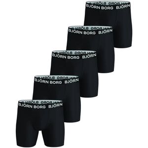 Bjorn Borg - Microfiber Boxershorts - 5-Pack - Zwart, Blauw, Print, Navy Blauw, Grijs
