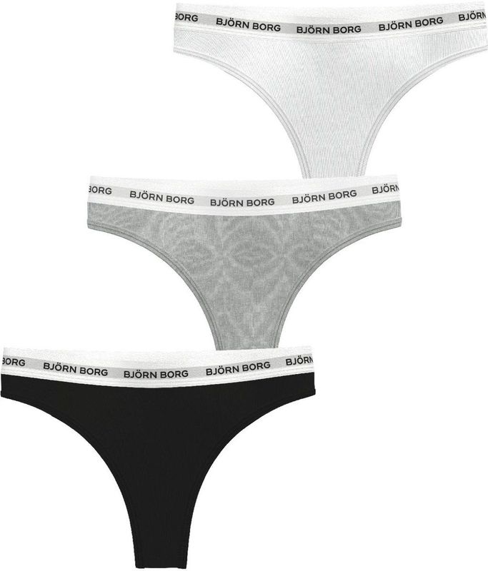 Björn Borg - Logo String - Set van 3 - Zwart - Katoen