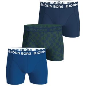 Björn Borg - Boxershorts - Blauw/Print - 3-Pack - Cotton Stretch