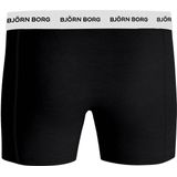 Bjorn Borg Cotton Stretch boxers, heren boxers normale lengte (5-pack), navy blauw, zwart, print, navy blauw, zwart