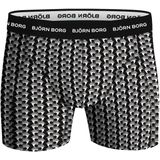 Björn Borg Cotton Stretch Boxershort Heren - Zwart/Print/Blauw - 5 stuks - Heren onderbroeken - Boxer - Maat L