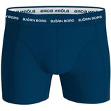 Björn Borg Cotton Stretch Boxershort Heren - Zwart/Print/Blauw - 5 stuks - Heren onderbroeken - Boxer - Maat L