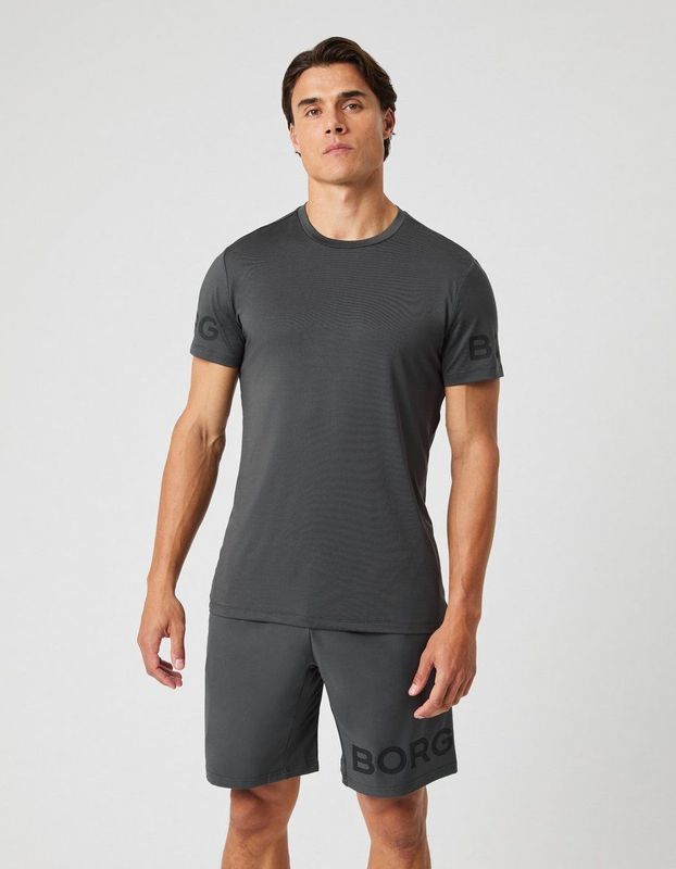 Björn Borg - Borg Sport - T-Shirt - Asphalt - Regular Fit