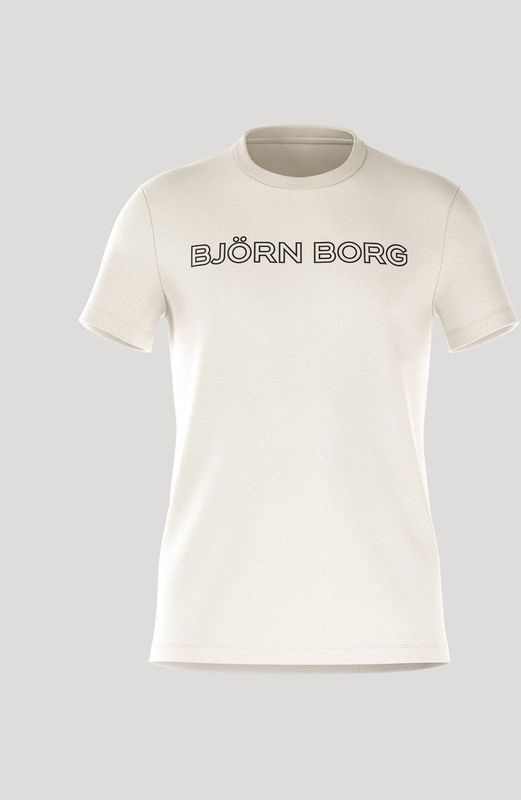 Björn Borg - Essential 3 - T-shirt - Gebroken Wit - 100% Katoen