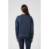 Borg - Boyfriend Sweatshirt - Navy Blauw - Oversized