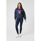 Borg - Boyfriend Sweatshirt - Navy Blauw - Oversized