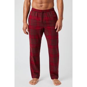 2-pack heren fleece pyjamabroek Ultrazachte geruite loungebroek met zakken PJ's Loungewear Pjs-broek