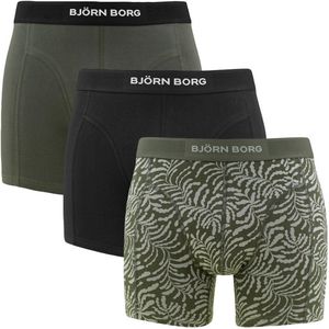 Björn Borg - Premium Cotton Stretch - Boxershorts - Groen en Zwart - 3-Pack