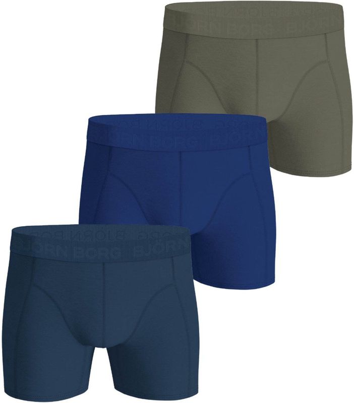 Bjorn Borg - Cotton Stretch Boxer 3 Pack - Multicolor - Boxershorts