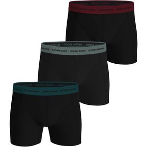 Bjorn Borg - Cotton Stretch Boxer 3 Pack - Zwart - Boxershorts