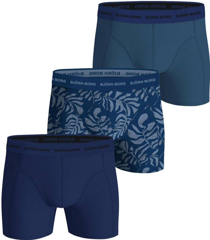 Björn Borg - Boxershorts - Grijs - Print - Zwart - 3-pack
