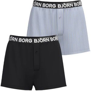 Björn Borg - Boxershorts - 2-pack - Zwart en Print - Katoen Stretch