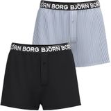 Björn Borg - Boxershorts - 2-pack - Zwart en Print - Katoen Stretch