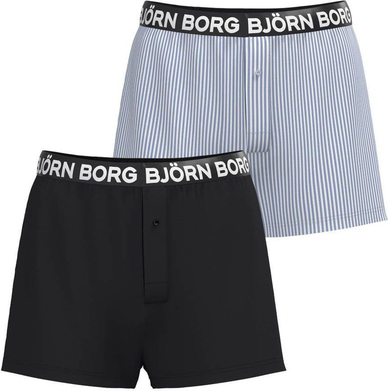 Björn Borg - Boxershorts - 2-pack - Zwart en Print - Katoen Stretch