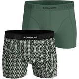 Björn Borg - Organic Cotton Stretch - Boxershort - Groen-print - 2-pack