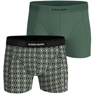 Björn Borg - Organic Cotton Stretch - Boxershort - Groen-print - 2-pack