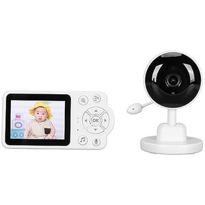 Camera Video Babyfoon, C3 Video Babyfoon met 2,8 Inch Scherm, 2.4G Video Babykamercamera met Bewegende Camera, voor Babybejaarde Huisdieren (EU-stekker 100-240V)