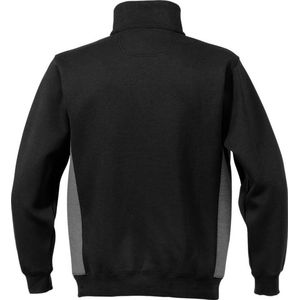 Fristads Sweatshirt Met Korte Ritssluiting 1705 Df - Zwart