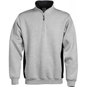 Fristads Sweatshirt Met Korte Ritssluiting 1705 Df - Lichtgrijs