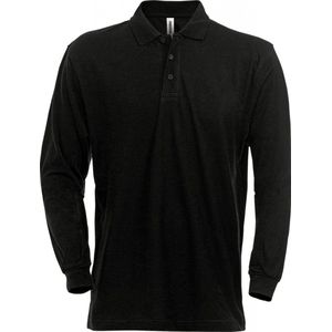 Fristads Heavy Poloshirt Met Lange Mouwen 1722 Piq - Zwart