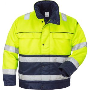 Fristads Hi Vis Winterjack Klasse 3 444 Pp - Hi-Vis geel/marineblauw