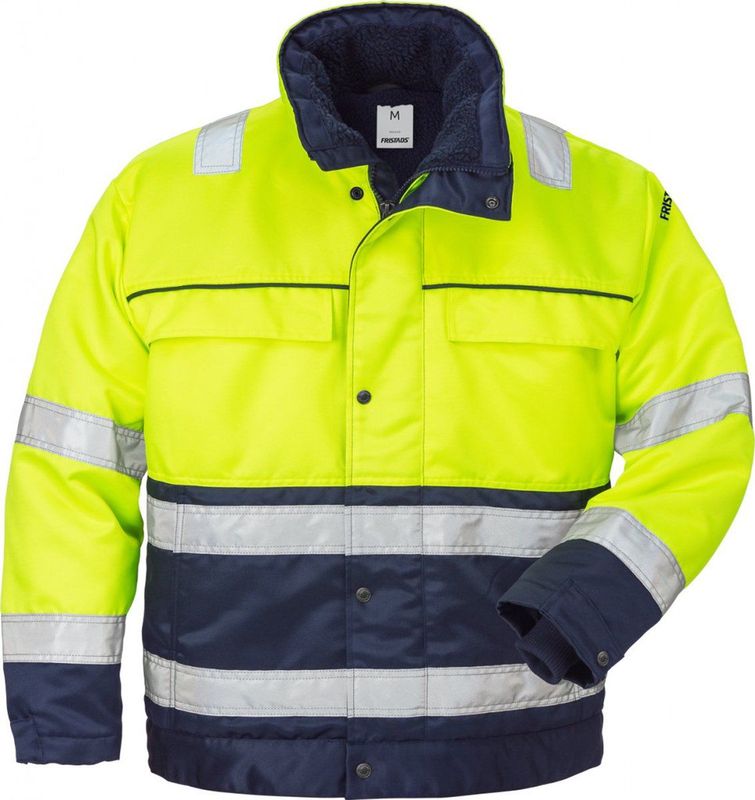 Fristads Hi Vis Winterjack Klasse 3 444 Pp - Hi-Vis geel/marineblauw