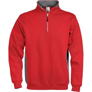 Fristads Sweatshirt Met Korte Ritssluiting 1705 Df - Rood