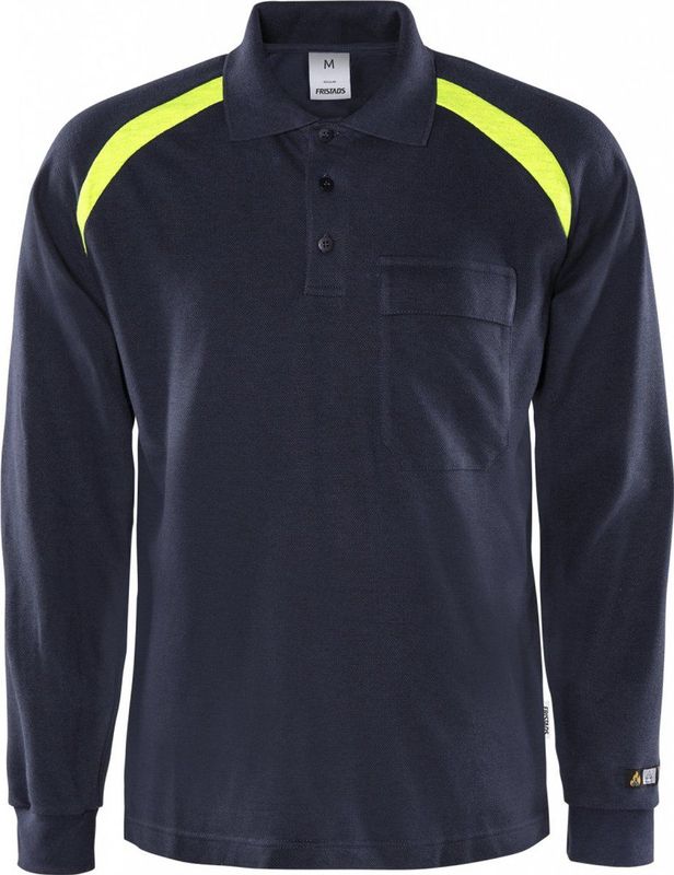 Fristads Flamestat Poloshirt Lange Mouwen 784 Pfla - Donker marineblauw